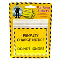 6 realistic looking joke parking tickets with clear plastic covers