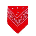 Red and white paisley bandana with Western style