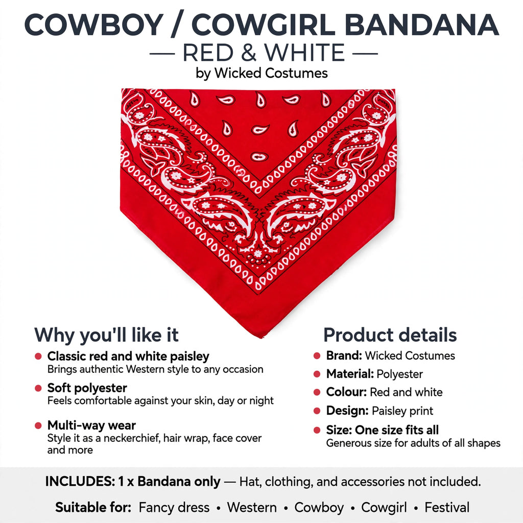 Bandana made of soft polyester with versatile multi-way wear and one size fits all