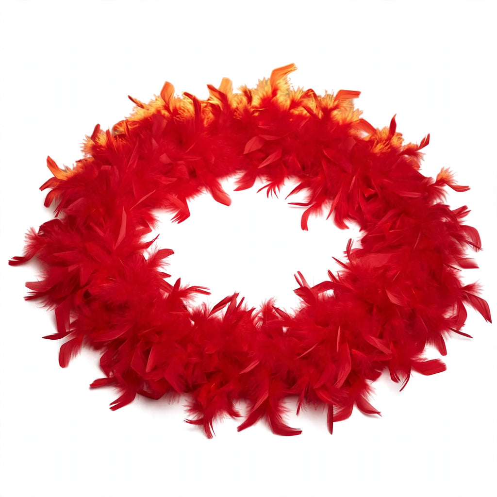 Red feather boa 1.7 metres long weighing 60 grams