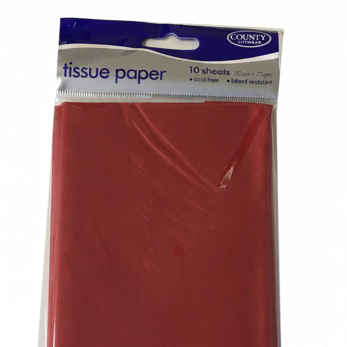 Close-up view of red tissue paper sheets