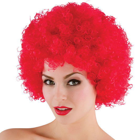 Red Curly Afro Fancy Dress Wig Unisex Woman