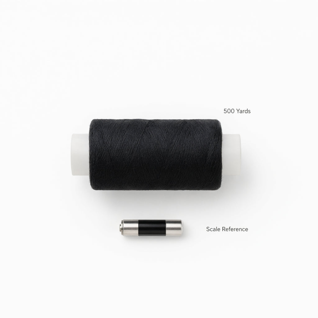 Black Cotton Sewing Thread 500 Yards
