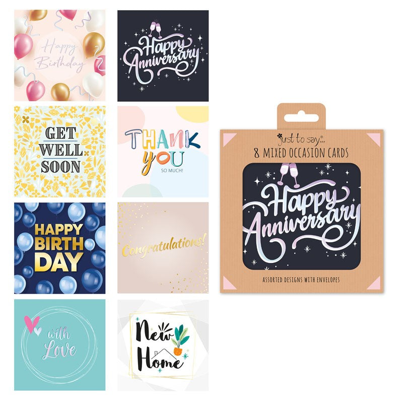 8 Assorted Mixed Occasions Cards Box | Merthyr Tydfil | Why Not Shop Online