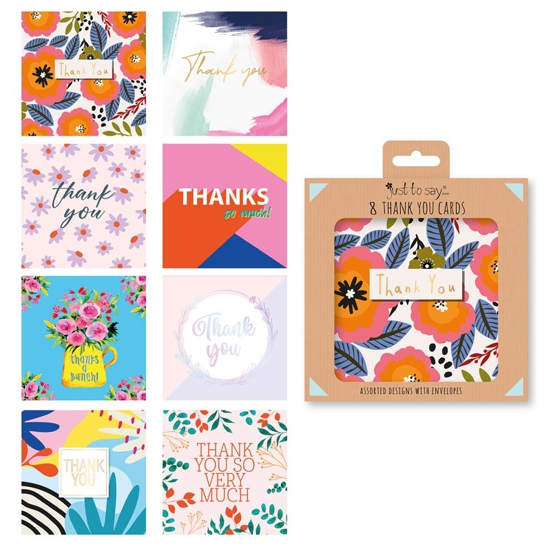 8 Assorted Thank You Cards Box | Merthyr Tydfil | Why Not Shop Online