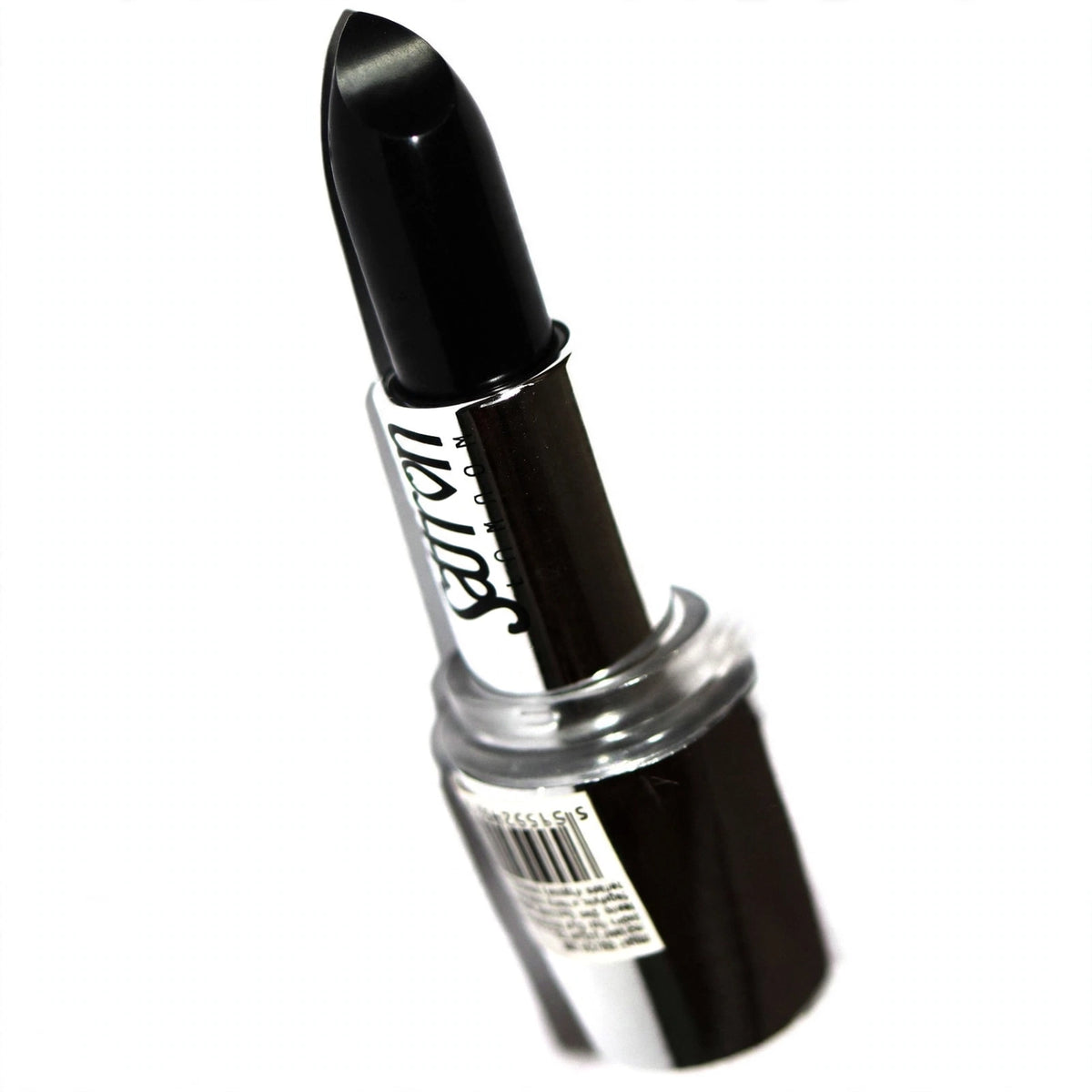 Saffron Black Lipsticks in intense black shade with standard lipstick bullet