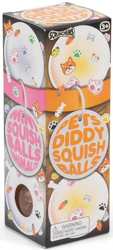 Scrunchems Pets Diddy Squish Stress Balls Pack of 3