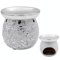Silver Art Bees Wax Melt Oil Burner with bee motif design