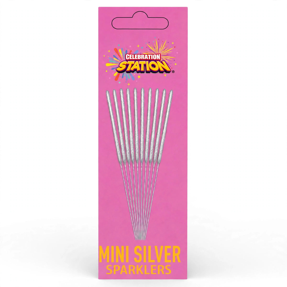 Silver mini sparklers pack of 10 with 4.5 inch length
