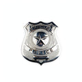 Silver Police Badge with star-shaped design and polished finish