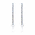 Pack of two silver prismatic ice fountain cake decorations on a white background
