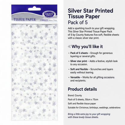 Information about pack of 5 sheets suitable for layering and various gifting occasions