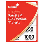 Silvine 1000 Cloakroom Raffle Tickets Security Numbered