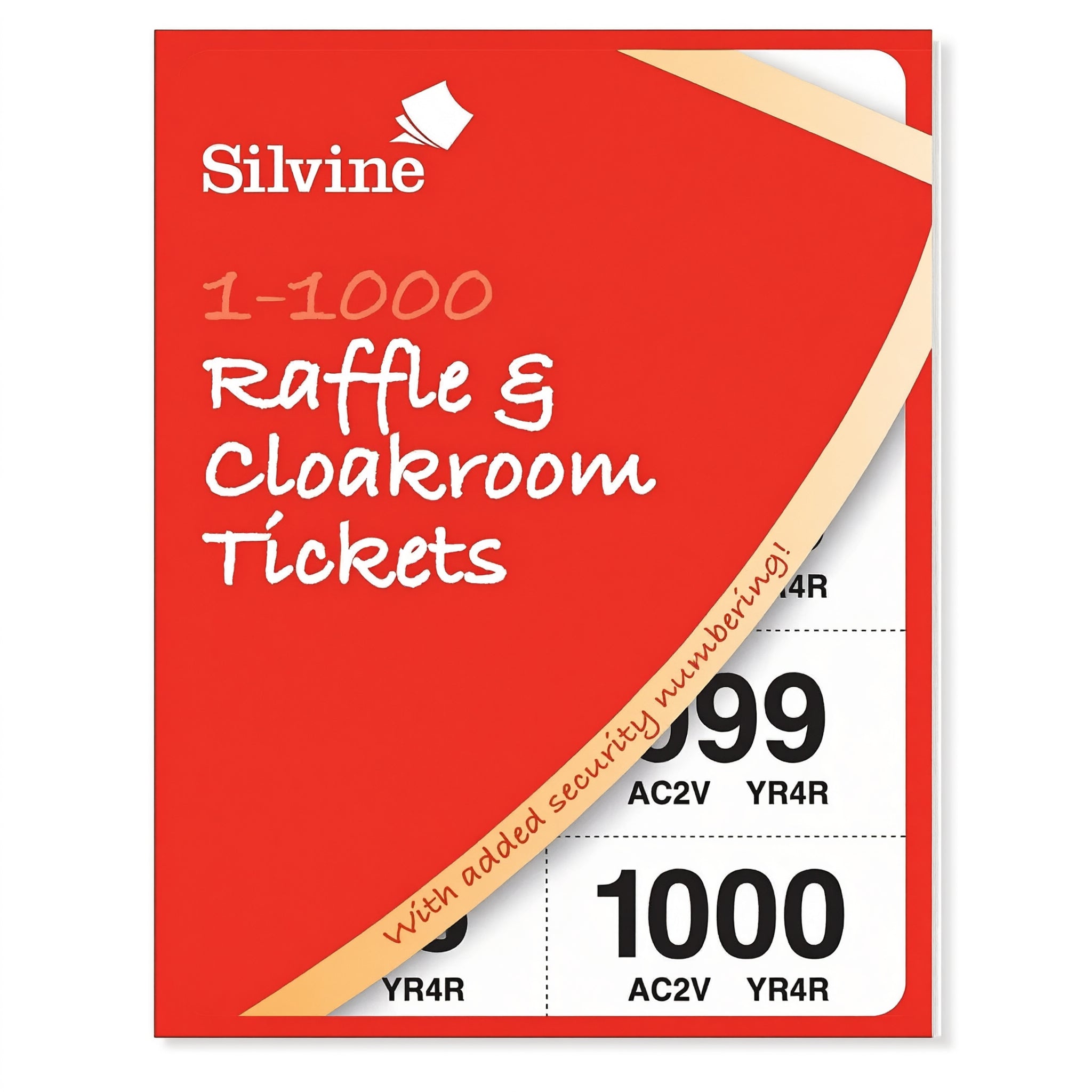 Silvine 1000 Cloakroom Raffle Tickets Security Numbered