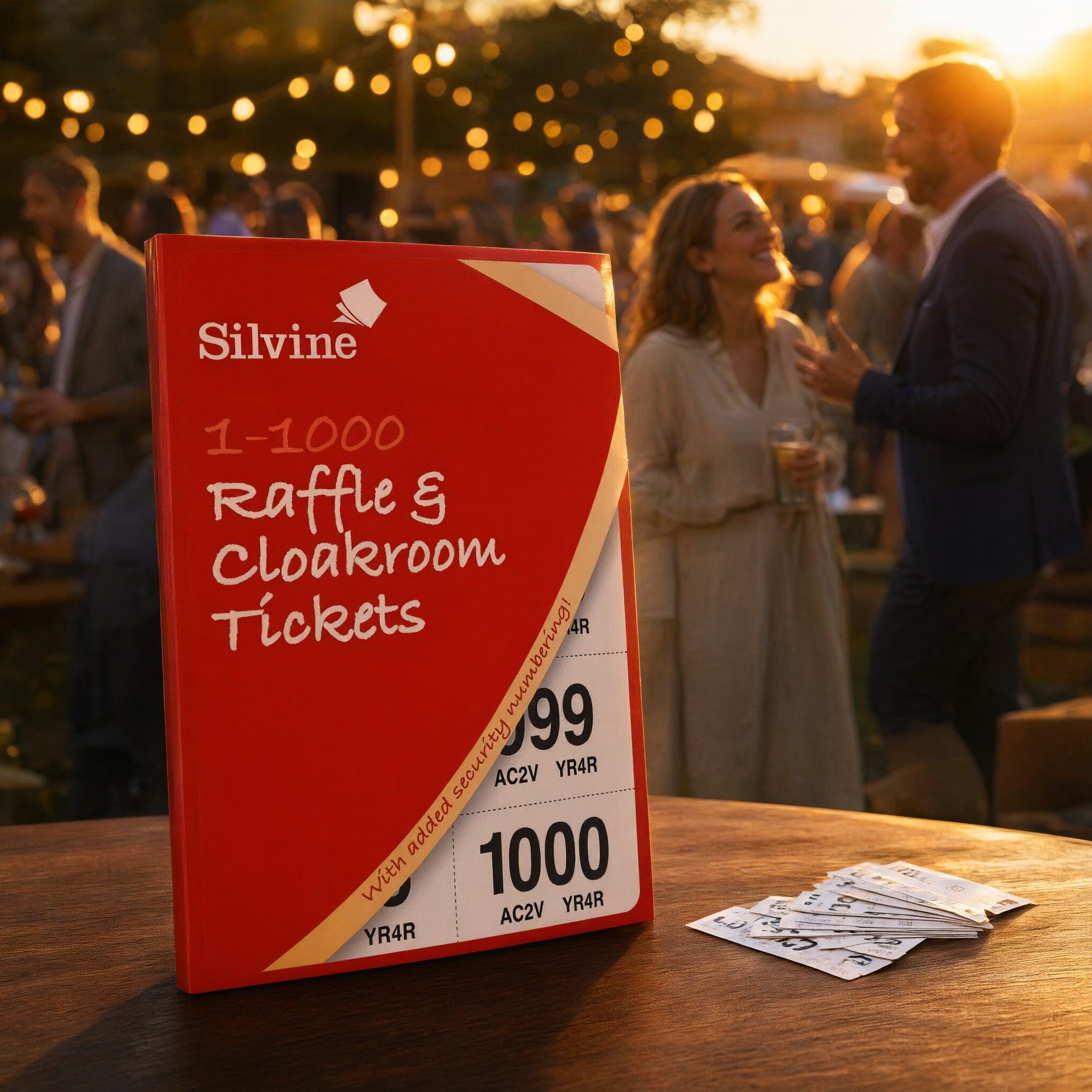Silvine 1000 Cloakroom Raffle Tickets Security Numbered