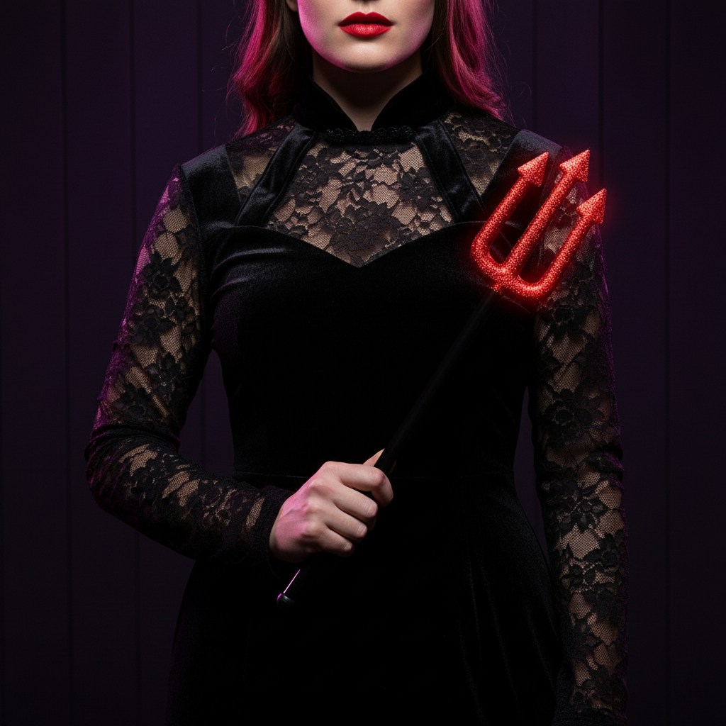 Red Glitter Sparkling Devils Trident | Merthyr Tydfil | Why Not Shop Online