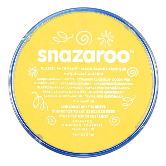Snazaroo Water-Based Classic Face and Body Paint, Bright Yellow, 18.8g