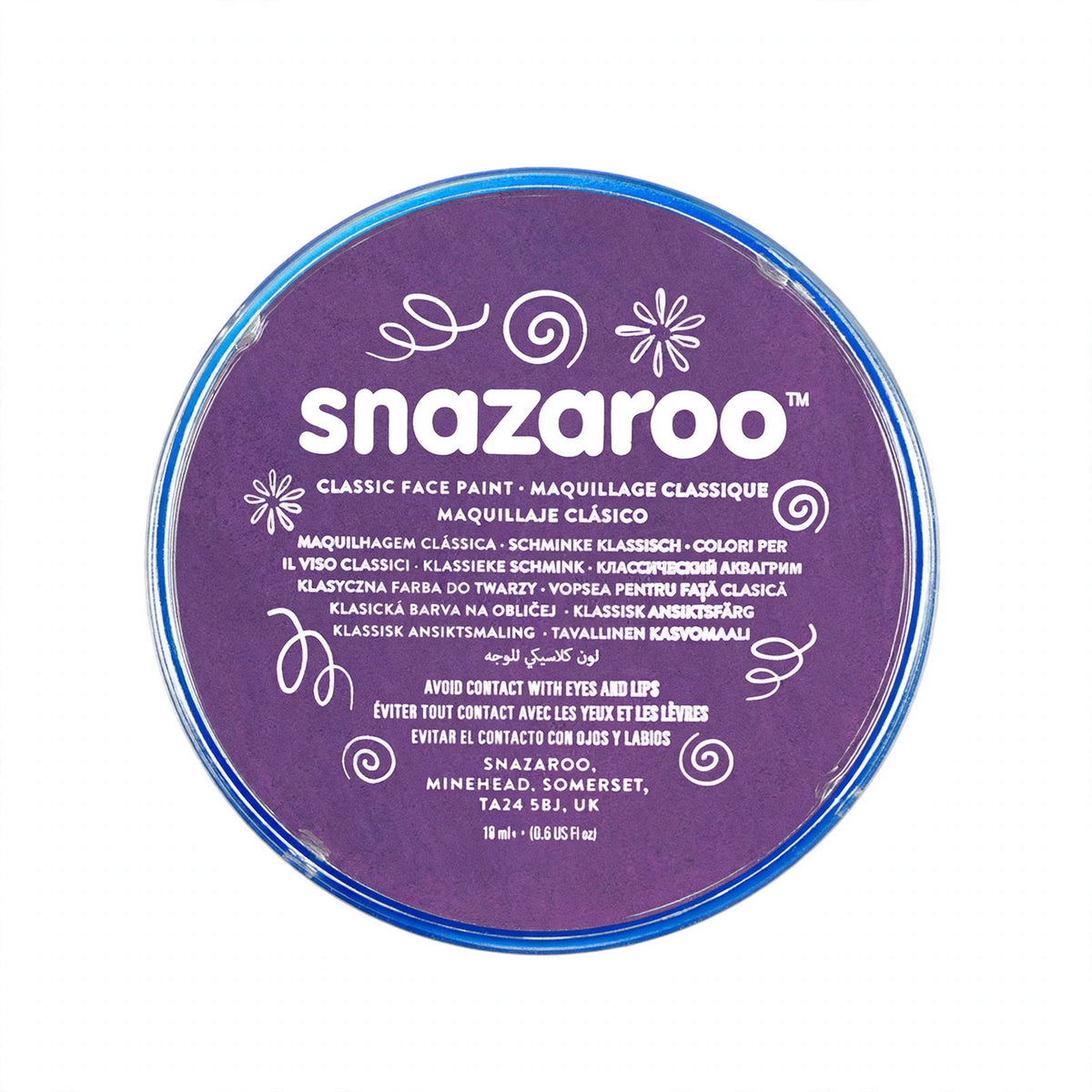 Snazaroo Classic Purple Face Paint in an 18ml pot