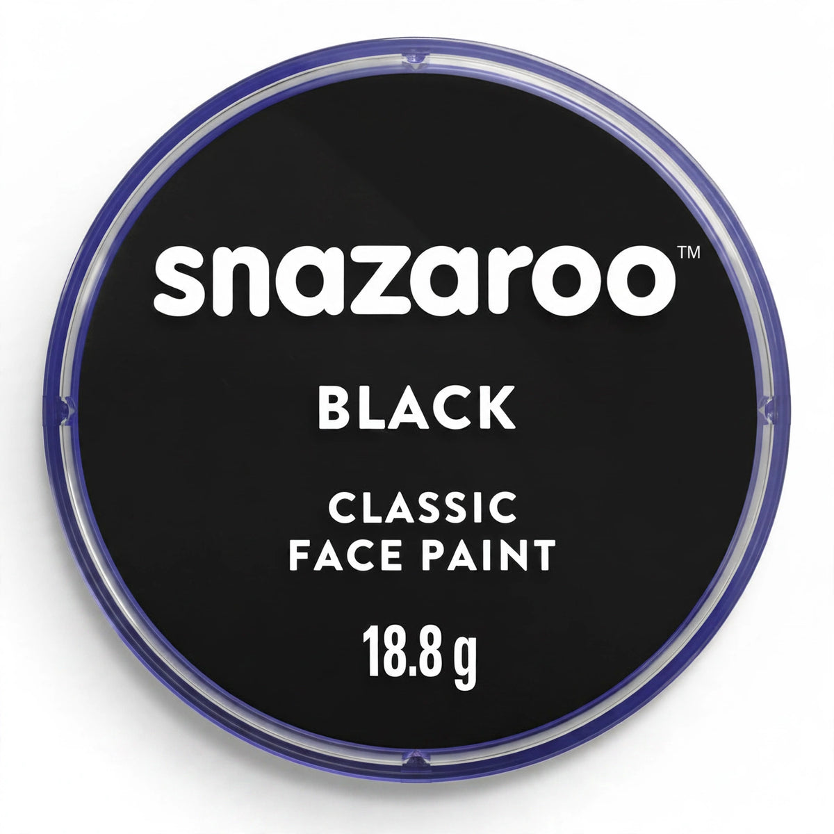 Detail view of Snazaroo Classic Black Face Paint tube