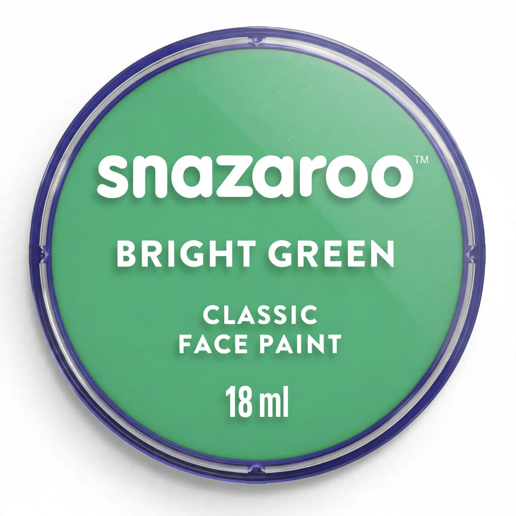 Snazaroo Classic Bright Green Face Paint in a 18ml container