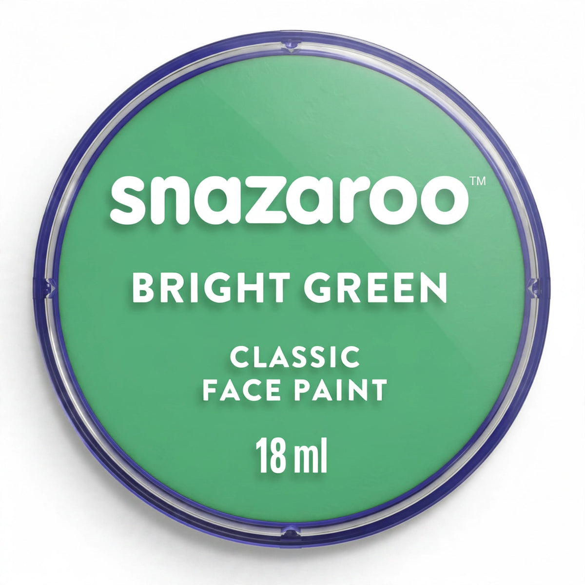 Snazaroo Classic Bright Green Face Paint in a 18ml container