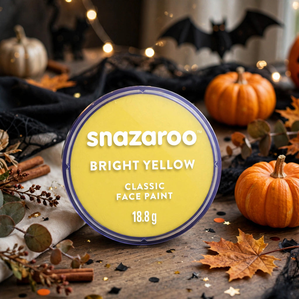 Snazaroo Classic Bright Yellow Face Paint being used for costume makeup