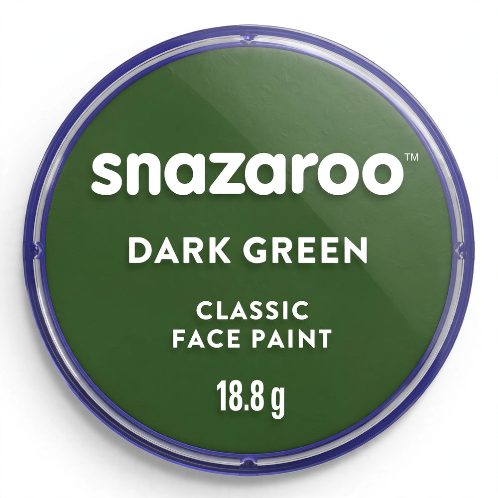Snazaroo Classic Dark Green Face Paint in an 18ml tube