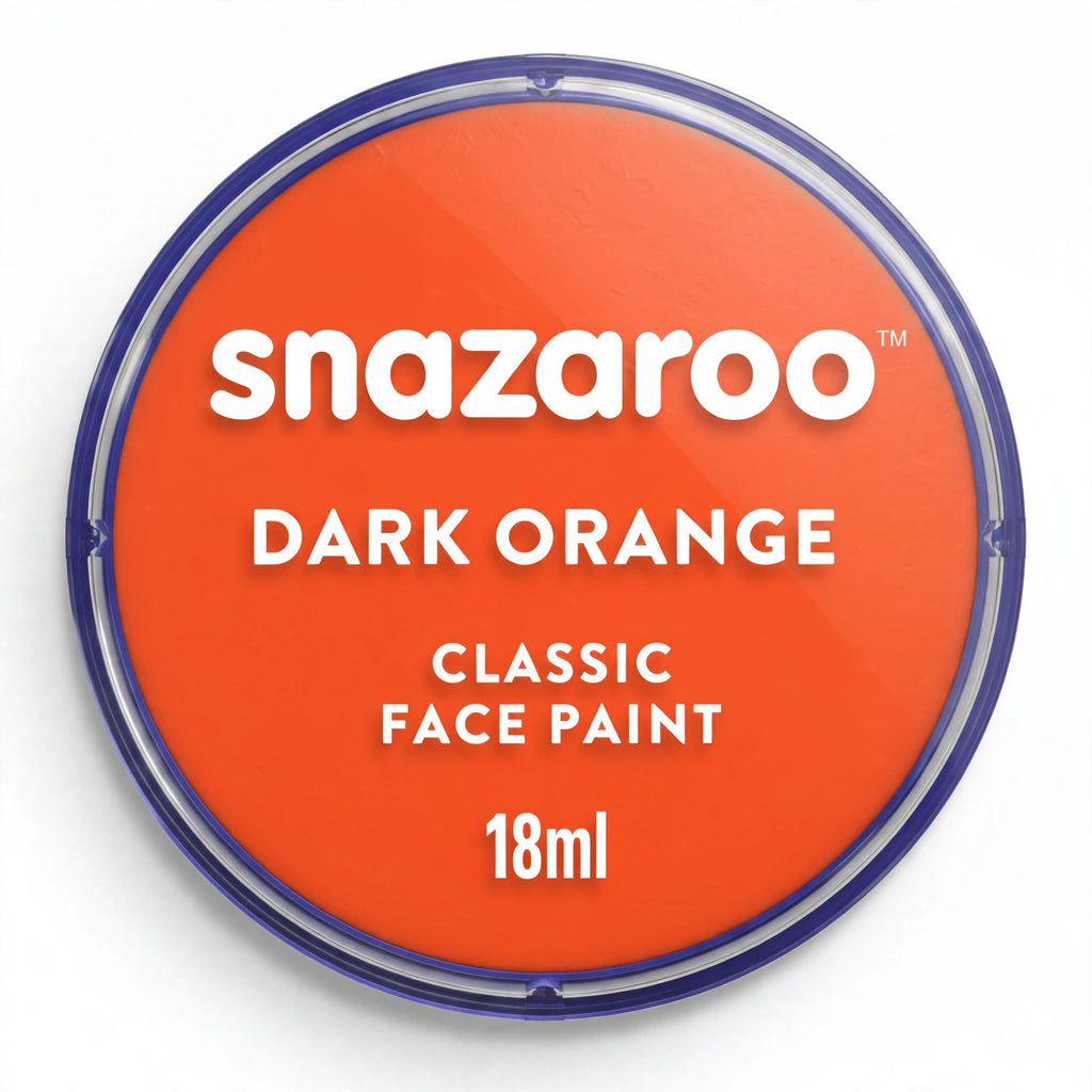 Snazaroo Classic Dark Orange Face Paint in a 18ml tube