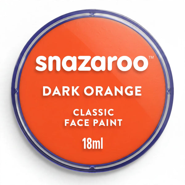 Snazaroo Classic Dark Orange Face Paint in a 18ml tube