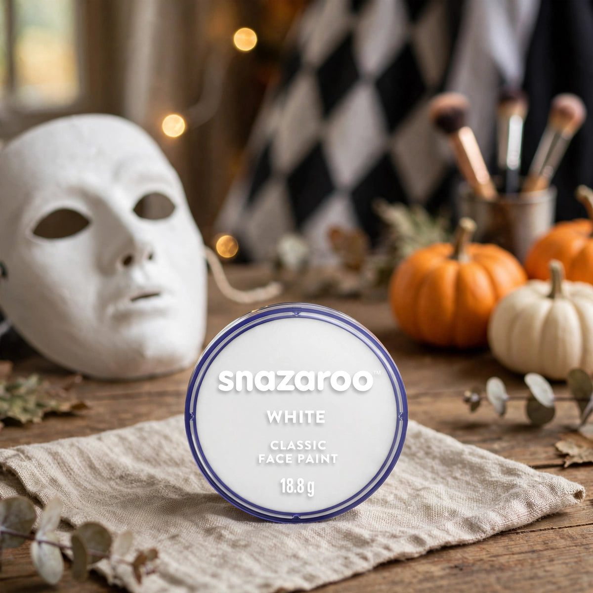 Snazaroo Classic White Face Paint being used for a costume event