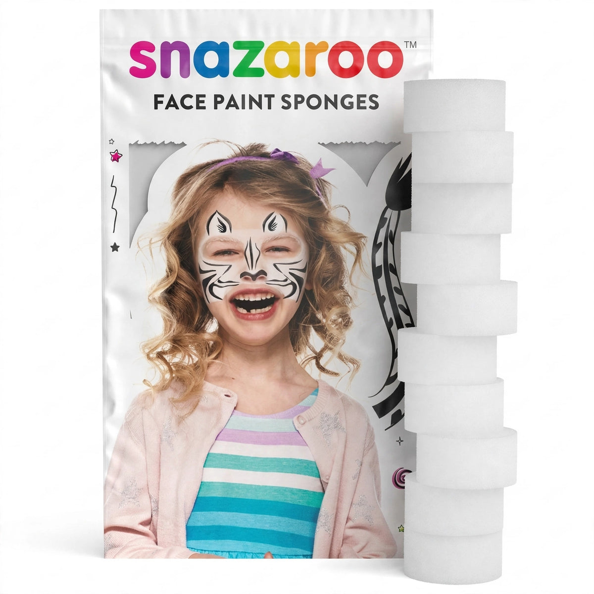 Snazaroo High Density Face Painting Sponges in a pack of 10
