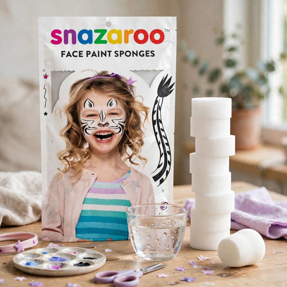 Snazaroo High Density Face Painting Sponges being used for face painting