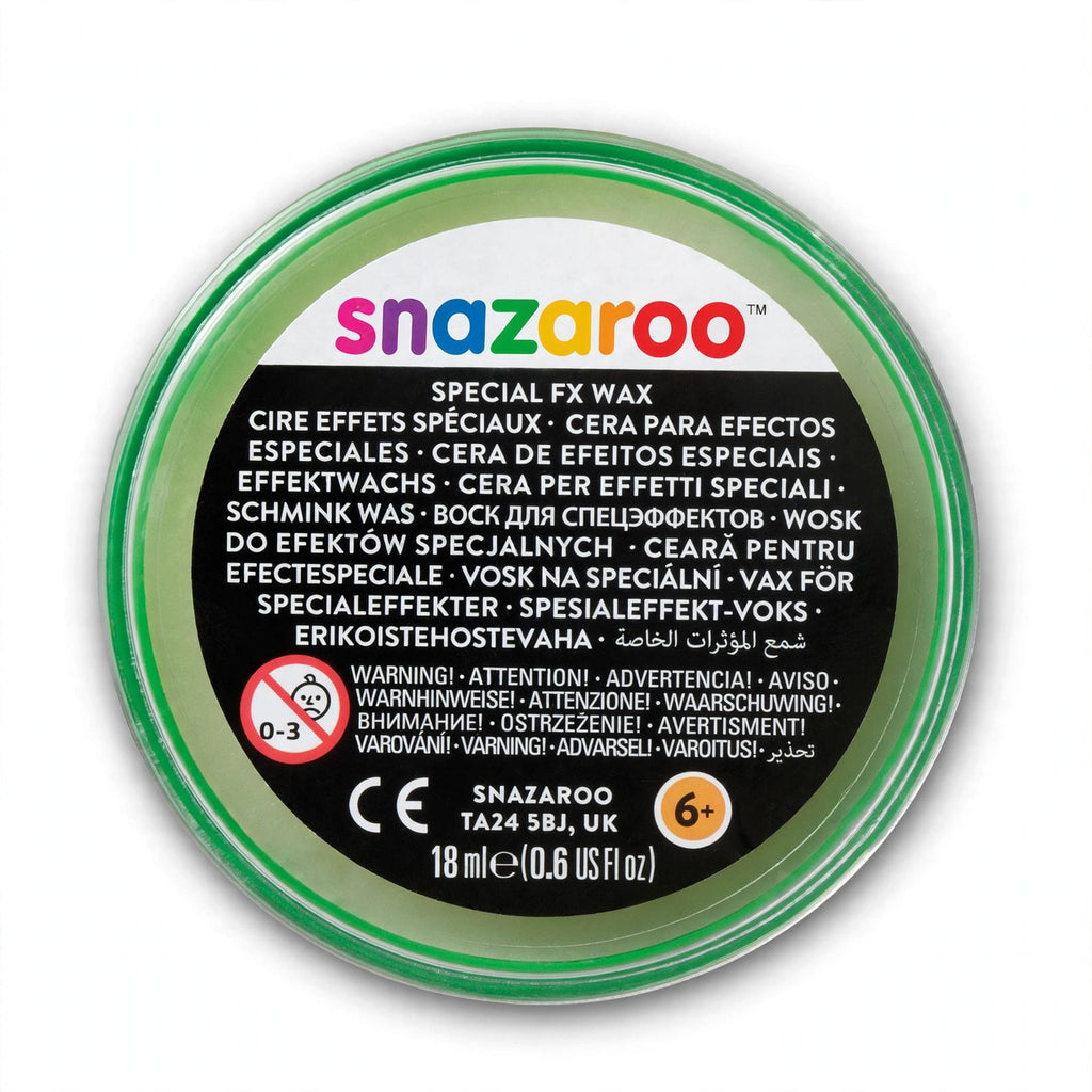 Detail view of Snazaroo Special Effects FX Wax showing texture and packaging