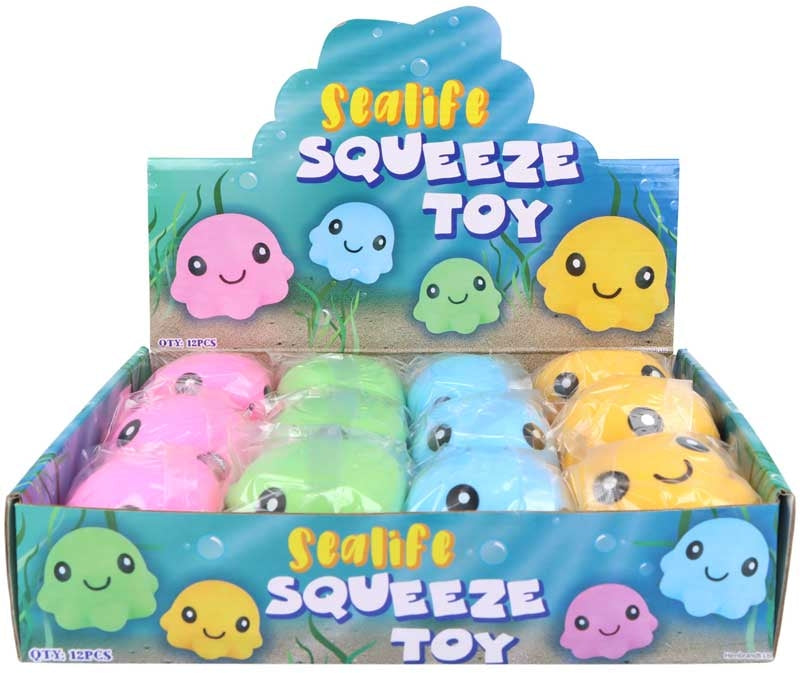 Squeeze Octopus 12cm Single Assorted