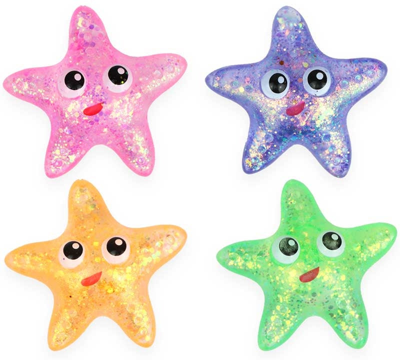 Squeeze Starfish With Sugar & Sparkle 10cm Assorted