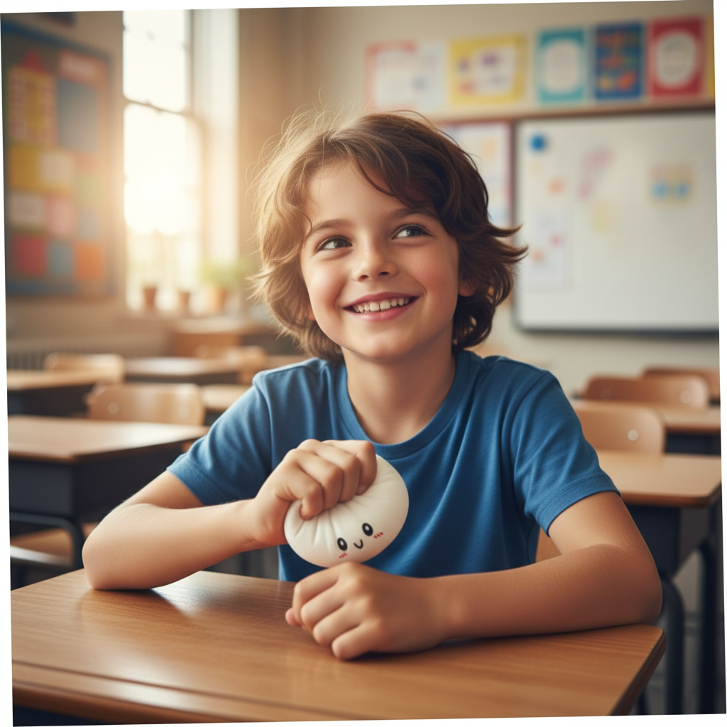Squishy BAO Dumpling Toy – School Desk