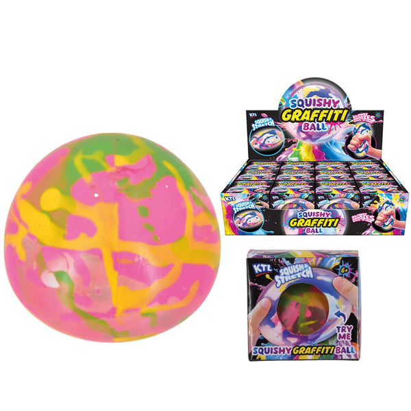 Squishy Graffiti Ball - Assorted Designs (One Single)