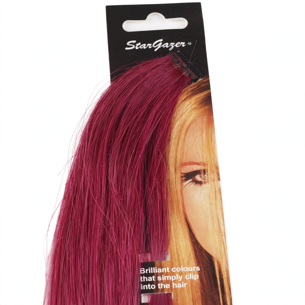 Close-up of Stargazer Baby Hair Extension Flame clip-in attachment
