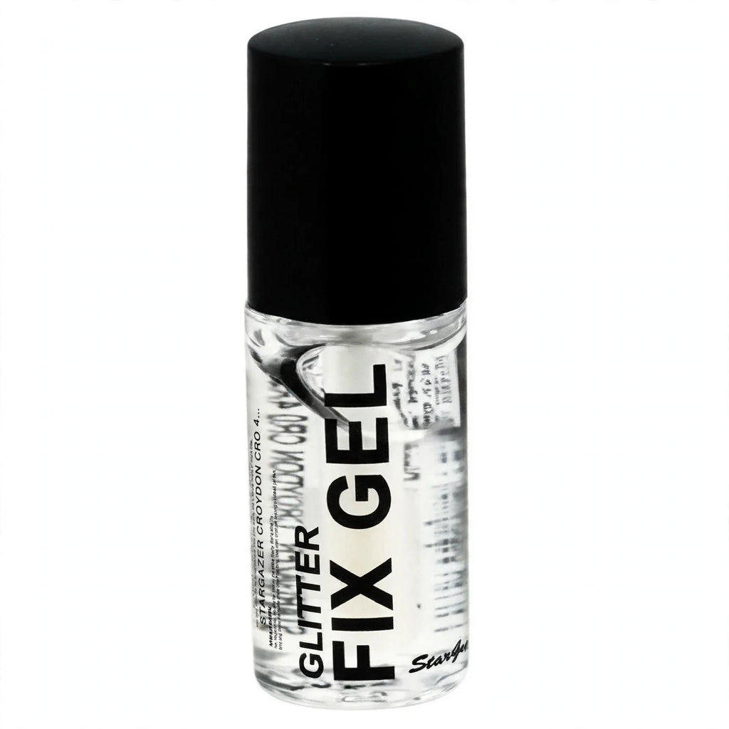 Close-up view of Stargazer Glitter Fix Gel clear adhesive gel
