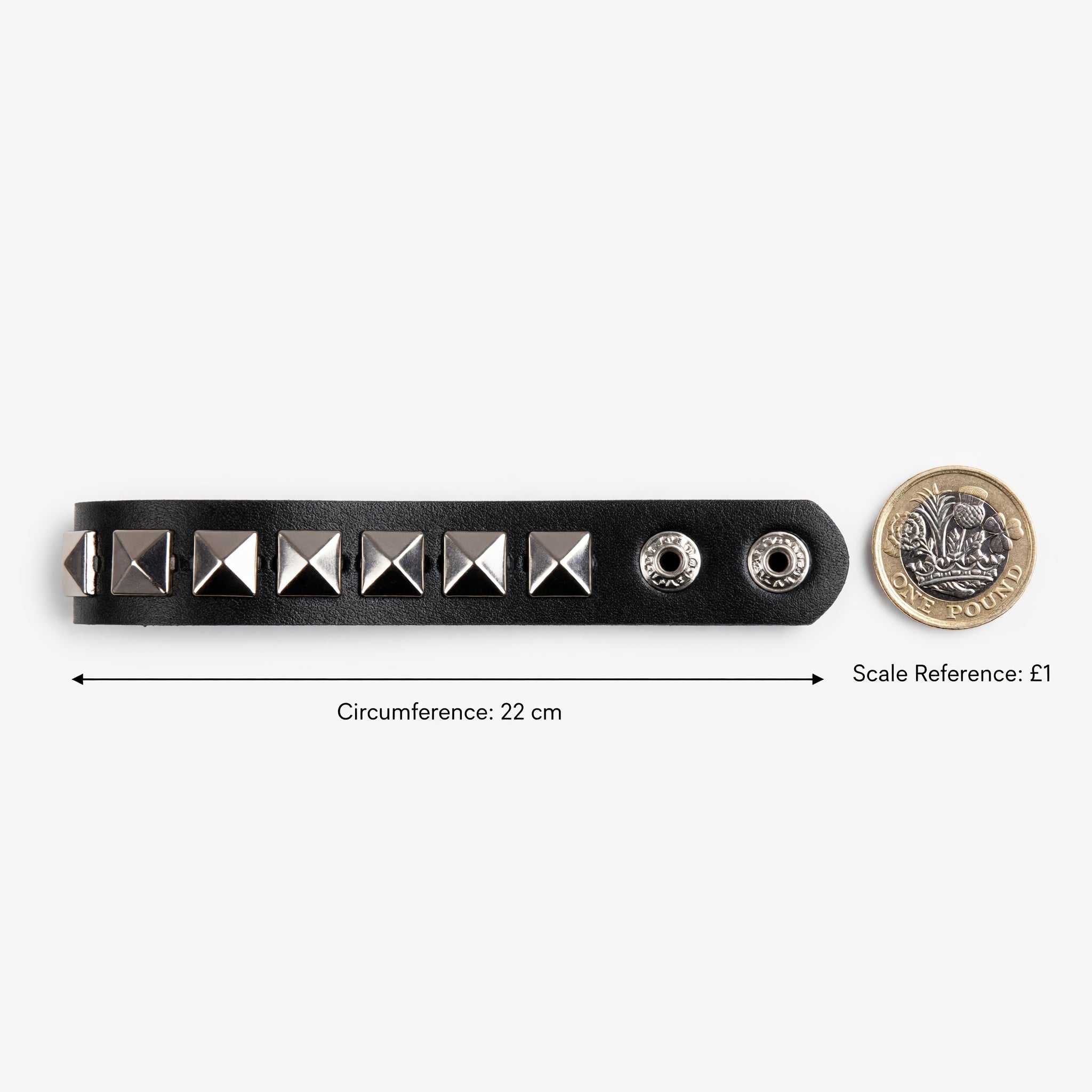 Studded Punk Wristband Black and Silver