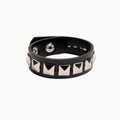 Studded Punk Wristband Black and Silver