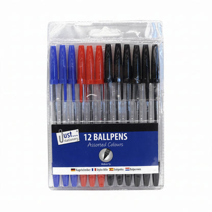 Tallon 12 Assorted Ballpoint Pens set with twelve different colours
