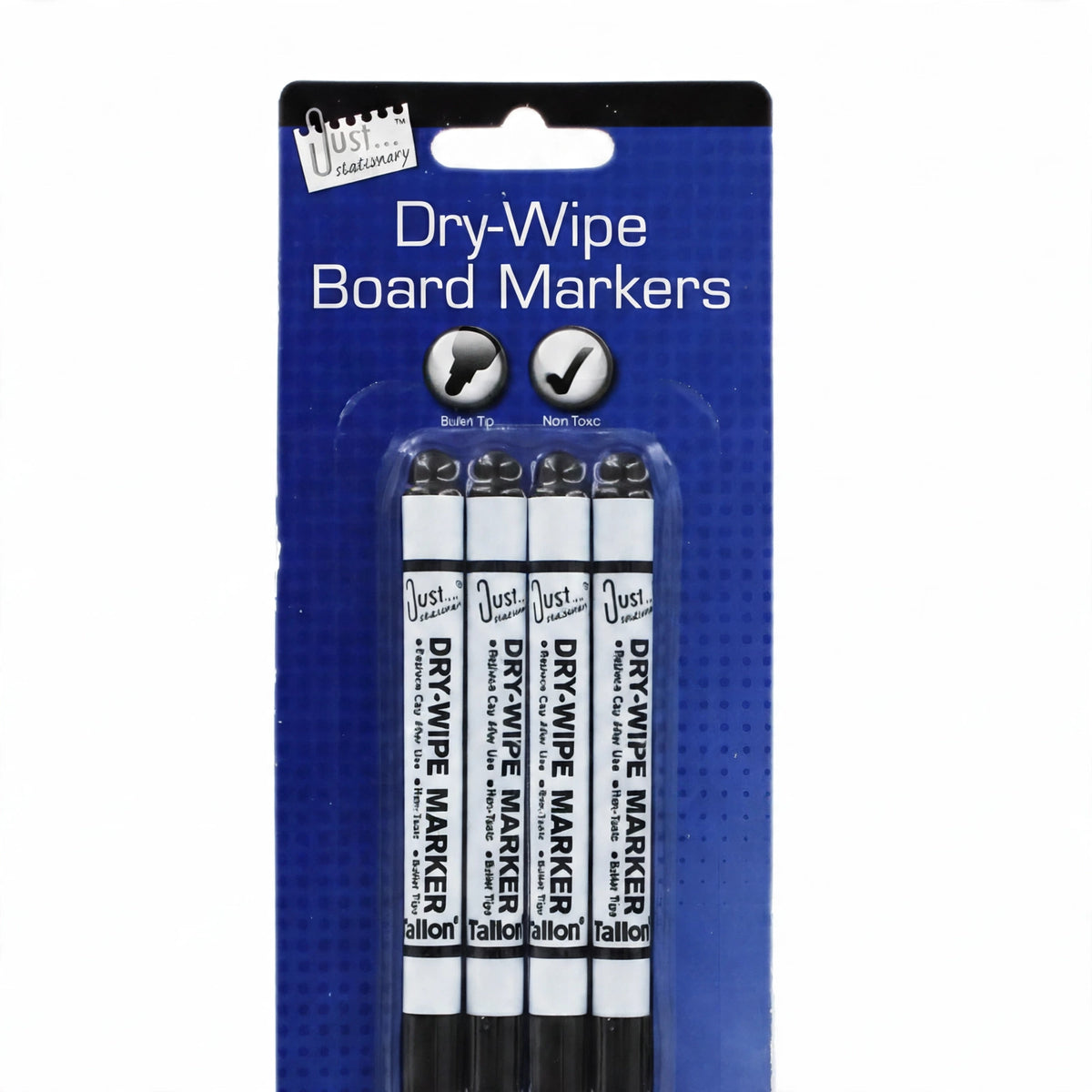 Close-up view of Tallon Dry Wipe Marker with black ink
