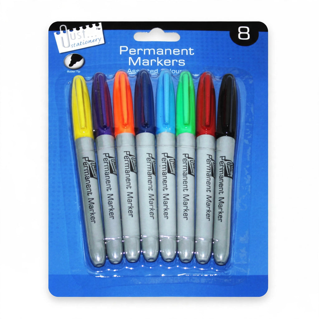 Tallon Permanent Markers 8 Pack with multi-coloured markers