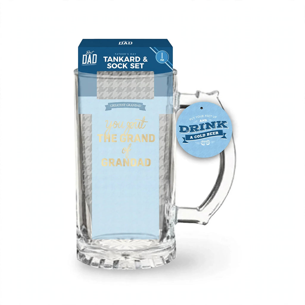 Tankard and novelty Grandad-themed socks gift set