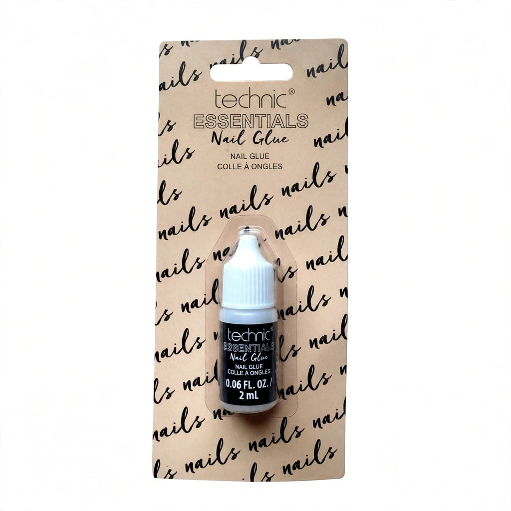 Technic Essentials Clear False Nail Glue 2ml with precision tip applicator