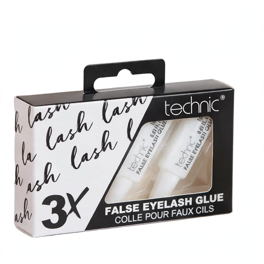 Close-up view of a single 1ml tube of Technic Eyelash Glue with clear-drying adhesive