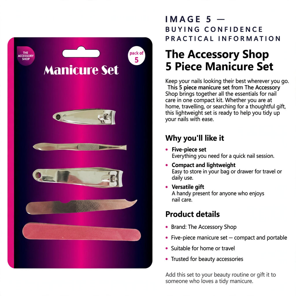 Manicure set suitable for home use, travel, and gifting