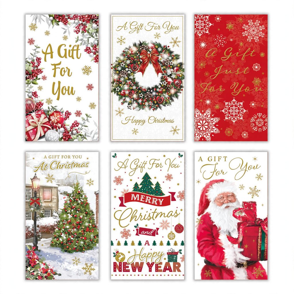 Traditional Christmas money envelope with assorted design for cash gifts