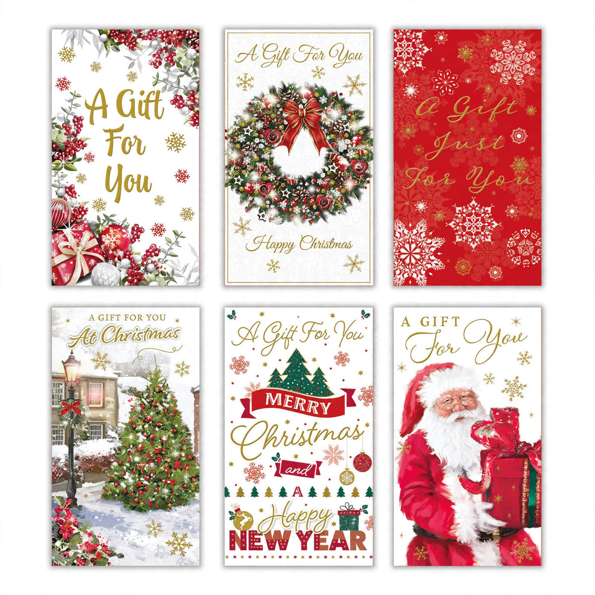 Traditional Christmas money envelope with assorted design for cash gifts